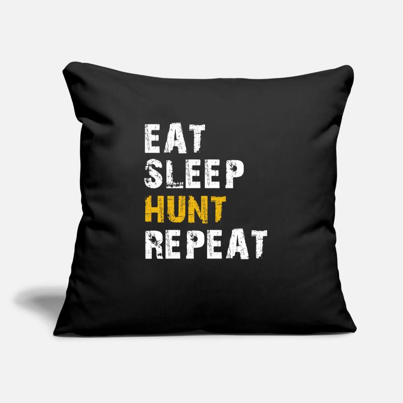 eat sleep hunt repeat Sofa pillowcase 17,3'' x 17,3'' (45 x 45 cm)