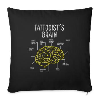 Tattooist Tattooer Tattoo Lover Ink Lover Tattoos - Sofa pillowcase 17,3'' x 17,3'' (45 x 45 cm) - black - Front