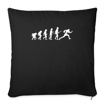 American Football Entwicklung des Menschen Fan - Sofakissenbezug 45 x 45 cm - Schwarz - Vorne