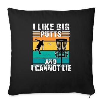 Disc Golf Frisbee Ultimate Frisbee Disc Golf - Sofa pillowcase 17,3'' x 17,3'' (45 x 45 cm) - black - Front