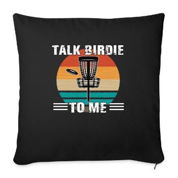 Disc Golf Player Ultimate Frisbee Fan Disc Golf - Sofa pillowcase 17,3'' x 17,3'' (45 x 45 cm) - black - Front