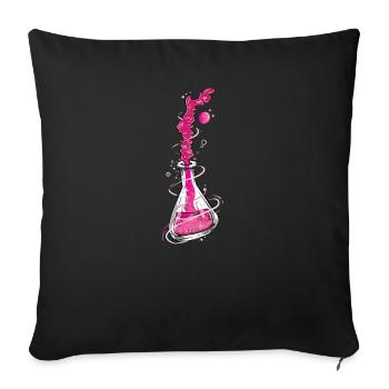 Chemistry I test tube laboratory microscope for - Sofa pillowcase 17,3'' x 17,3'' (45 x 45 cm) - black - Front