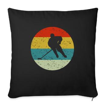Hockey - Sofakissenbezug 45 x 45 cm - Schwarz - Vorne