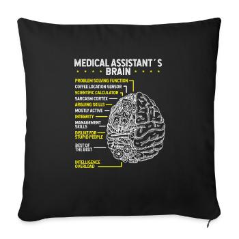 Medical School Graduation Student Medical - Sofa pillowcase 17,3'' x 17,3'' (45 x 45 cm) - black - Front