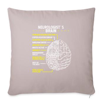 Neuroscience Neurologist Neurology Scientist - Sofa pillowcase 17,3'' x 17,3'' (45 x 45 cm) - light taupe - Front