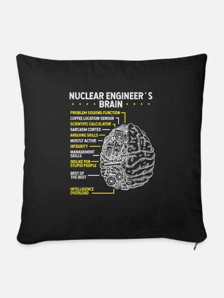 Nuclear Engineering Uranium Nuclear Engineering - Sofakissenbezug 45 x 45 cm - Schwarz