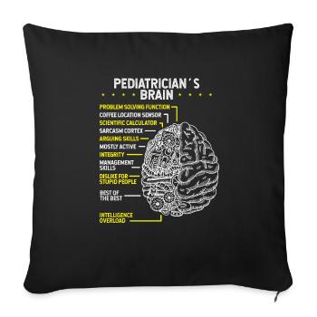 Pediatrician Children Doctor PEDS Pediatrics - Sofa pillowcase 17,3'' x 17,3'' (45 x 45 cm) - black - Front