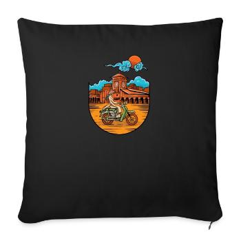 Vietnam I Saigon Scooter Pho Bo Motif de voyage pour - Housse de coussin décorative 45 x 45 cm - noir - Devant