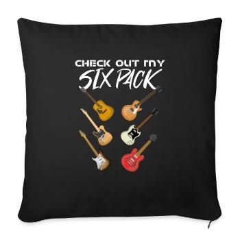 Guitar - Sofa pillowcase 17,3'' x 17,3'' (45 x 45 cm) - black - Front