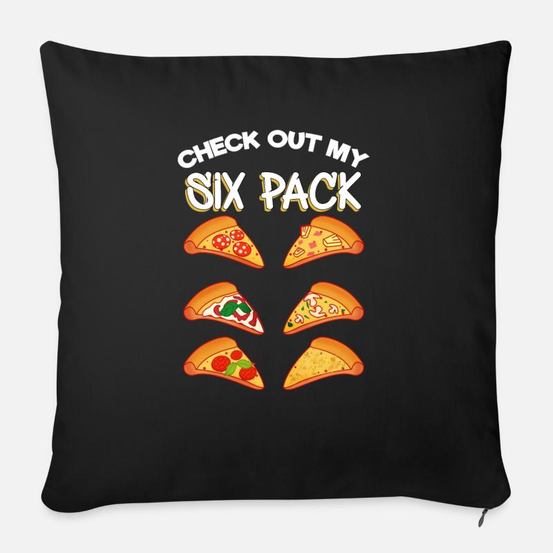 Pizza - Sofakissenbezug 45 x 45 cm - Schwarz