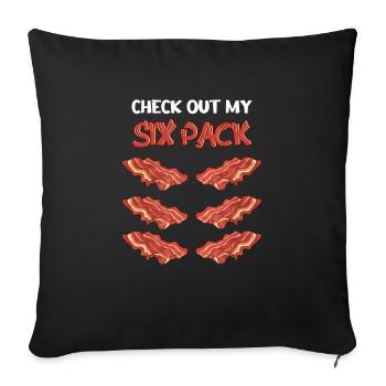Bacon - Sofa pillowcase 17,3'' x 17,3'' (45 x 45 cm) - black - Front