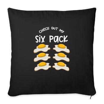 Oeuf - Housse de coussin décorative 45 x 45 cm - noir - Devant