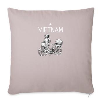 Vietnam I Hanoi Scooter Pho Bo Motif de voyage pour - Housse de coussin décorative 45 x 45 cm - taupe clair - Devant