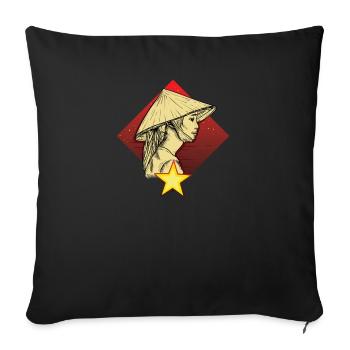 Vietnam I Hanoi Scooter Pho Bo Motif de voyage pour - Housse de coussin décorative 45 x 45 cm - noir - Devant