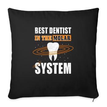 Dentiste Dentiste Dentiste - Housse de coussin décorative 45 x 45 cm - noir - Devant