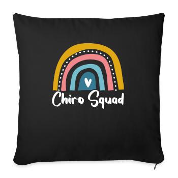Chiro Squad Chiropractor Chiropractic Bone Doctor - Sofa pillowcase 17,3'' x 17,3'' (45 x 45 cm) - black - Front