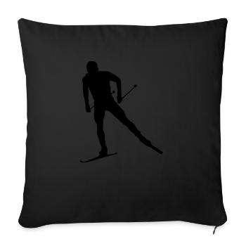 Cross-Country Classic Men's Cross-Country Skating Women - Sofa pillowcase 17,3'' x 17,3'' (45 x 45 cm) - black - Front