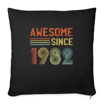 Awesome Since 1982 Born in 1982 40th Birthday Retr - Sofa pillowcase 17,3'' x 17,3'' (45 x 45 cm) - black - Front