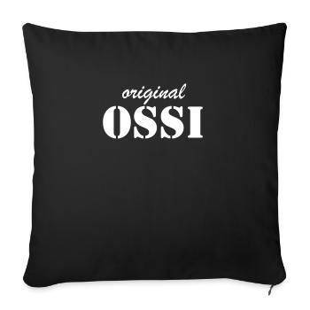 DDR Ossi Ostdeutschland Spruch Geschenk - Sofakissenbezug 45 x 45 cm - Schwarz - Vorne