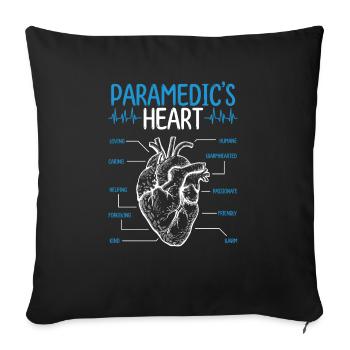 Paramedic Student Graduation Medical Technician - Sofa pillowcase 17,3'' x 17,3'' (45 x 45 cm) - black - Front