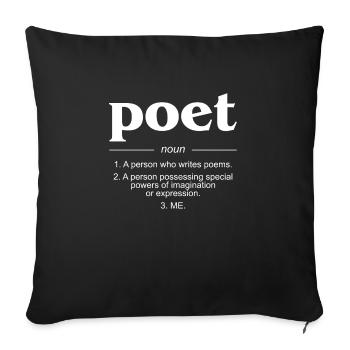 Poet Definition Geschenk Dichter - Sofakissenbezug 45 x 45 cm - Schwarz - Vorne