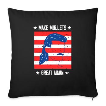 Humour politique I Cheveux de mulet Je fais des mulets - Housse de coussin décorative 45 x 45 cm - noir - Devant