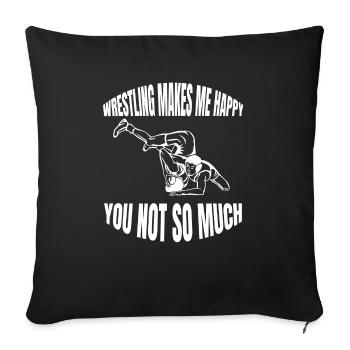 Wrestling Funny Wrestling Gift Wrestling Saying - Sofa pillowcase 17,3'' x 17,3'' (45 x 45 cm) - black - Front