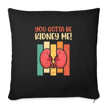 Kidney Donor Organ Transplant for a Organ Donor - Sofa pillowcase 17,3'' x 17,3'' (45 x 45 cm) - black - Front