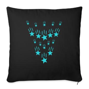 Sternen Regen Geschenkidee - Sofakissenbezug 45 x 45 cm - Schwarz - Vorne