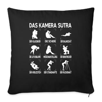 Fotografen Fotografie Fotograf Kamera Photographer - Sofakissenbezug 45 x 45 cm - Schwarz - Vorne