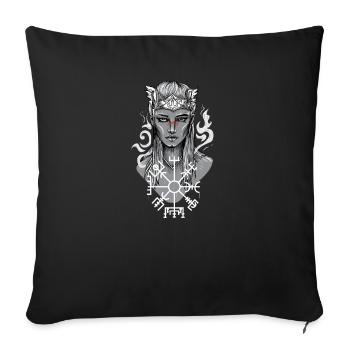 Valkyrie I Valkyrie Viking Valhalla motif pour - Housse de coussin décorative 45 x 45 cm - noir - Devant