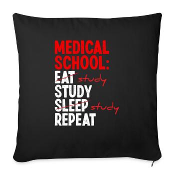 Medical School Essentials Medical School - Sofa pillowcase 17,3'' x 17,3'' (45 x 45 cm) - black - Front