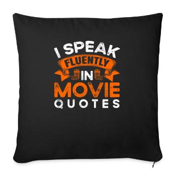 Film - Housse de coussin décorative 45 x 45 cm - noir - Devant