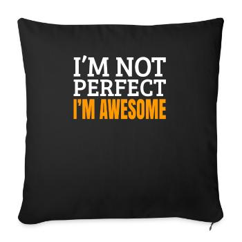 funny saying - Sofa pillowcase 17,3'' x 17,3'' (45 x 45 cm) - black - Front