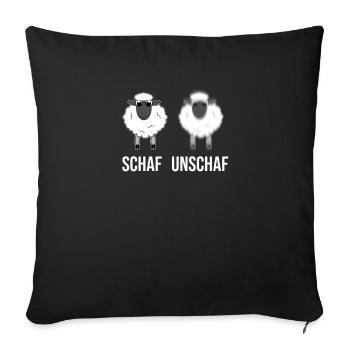 Augenoptiker Fotografen Schaf Unschaf Geschenk - Sofakissenbezug 45 x 45 cm - Schwarz - Vorne