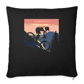 VTT VTT VTT Descente - Housse de coussin décorative 45 x 45 cm - noir - Devant