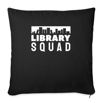 Bookworm Library Squad Librarian Themed - Sofakissenbezug 45 x 45 cm - Schwarz - Vorne