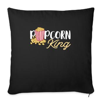 Popcorn King Cadeau - Housse de coussin décorative 45 x 45 cm - noir - Devant