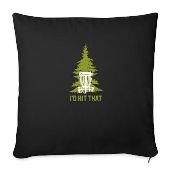 Disc Golf I would meet the - Sofa pillowcase 17,3'' x 17,3'' (45 x 45 cm) - black - Front