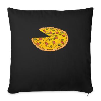 Pizza Partner Look Pizza Lovers - Housse de coussin décorative 45 x 45 cm - noir - Devant