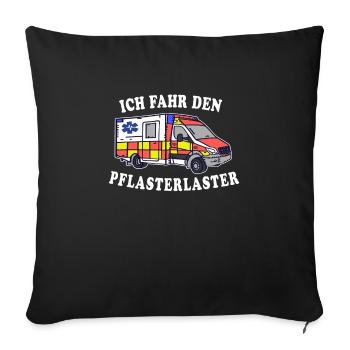 Pflaster Laster Fahrer Rettungsdienst - Sofakissenbezug 45 x 45 cm - Schwarz - Vorne