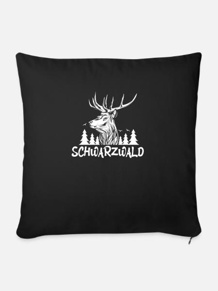 Schwarzwald - Sofakissenbezug 45 x 45 cm - Schwarz