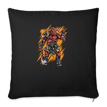 Minotaur I Mythical creature ancient Greece motif - Sofa pillowcase 17,3'' x 17,3'' (45 x 45 cm) - black - Front