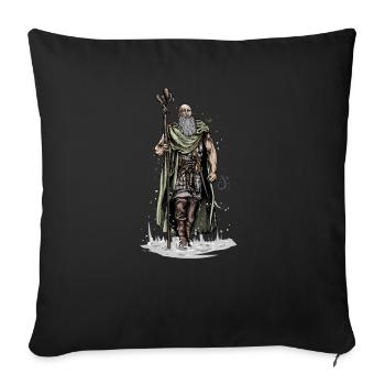 Druid I Celts & Vikings Norse motif for - Sofa pillowcase 17,3'' x 17,3'' (45 x 45 cm) - black - Front