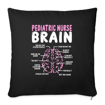 Pediatric Nurse Accessories Pediatric Nursing - Sofa pillowcase 17,3'' x 17,3'' (45 x 45 cm) - black - Front
