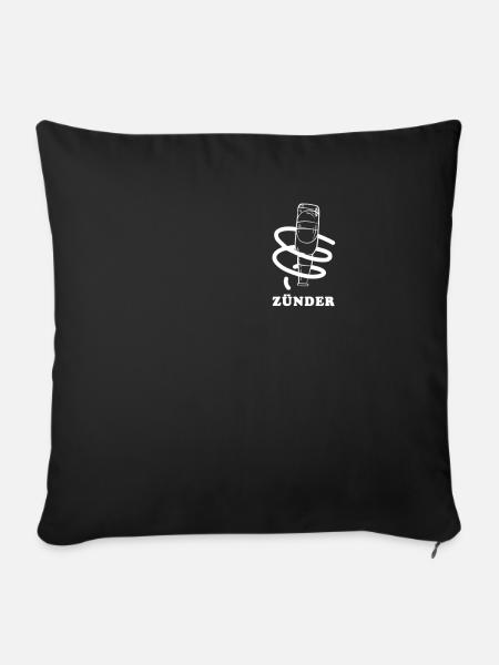 Bier Tornado Zünder - Sofakissenbezug 45 x 45 cm - Schwarz