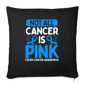 Colon Cancer Ribbon for Colon Cancer Warriors - Sofakissenbezug 45 x 45 cm - Schwarz - Vorne