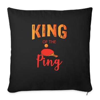 Ping Pong King of Ping Table Tennis - Sofa pillowcase 17,3'' x 17,3'' (45 x 45 cm) - black - Front