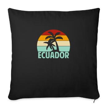 Ecuador - Sofa pillowcase 17,3'' x 17,3'' (45 x 45 cm) - black - Front