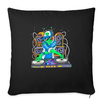 DJ Alien - Housse de coussin décorative 45 x 45 cm - noir - Devant